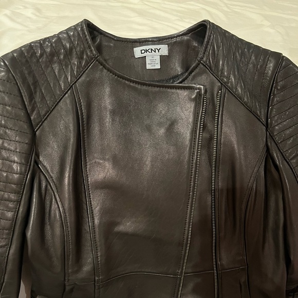 DKNY lamb skin leather jacket - Picture 5 of 8